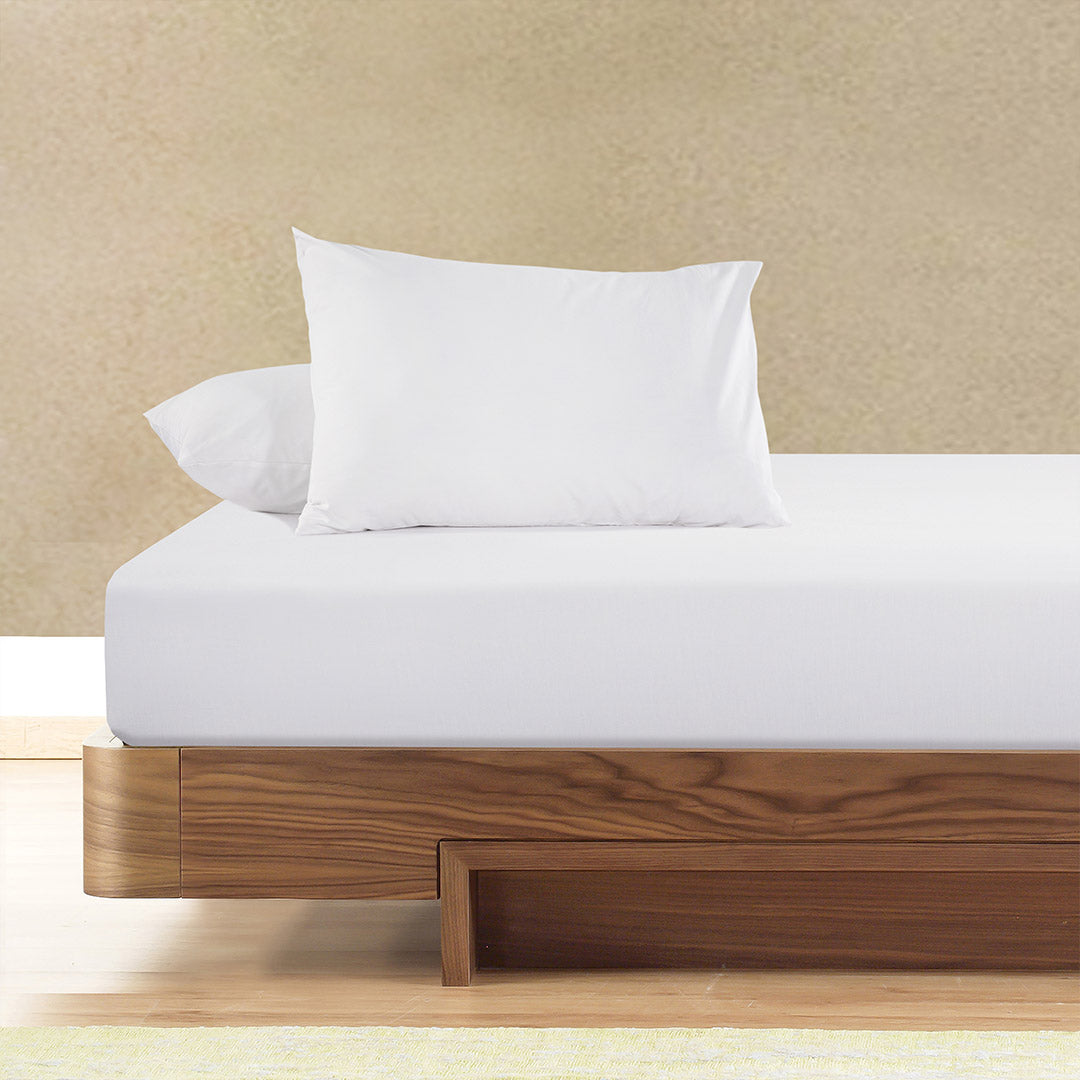 White Satin Fitted Sheet Set