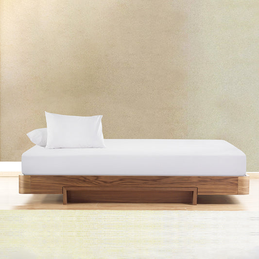 White Satin Fitted Sheet Set