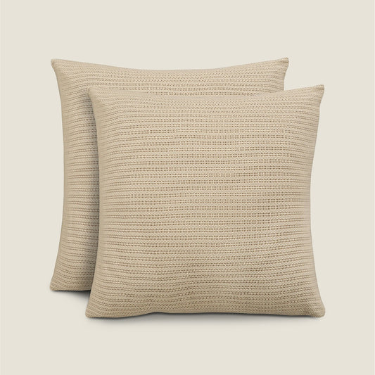 Waffle Cushion Covers - Corn Silk (Pack of 2)