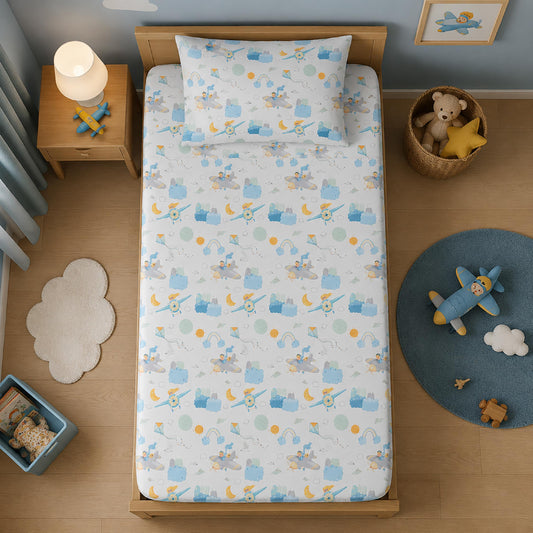Little Aviator Fitted Sheet Set