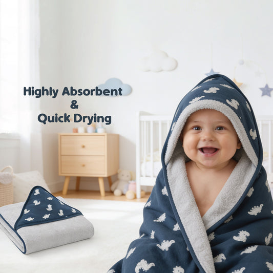 Dinos Baby Hooded Towel - Pack of 2