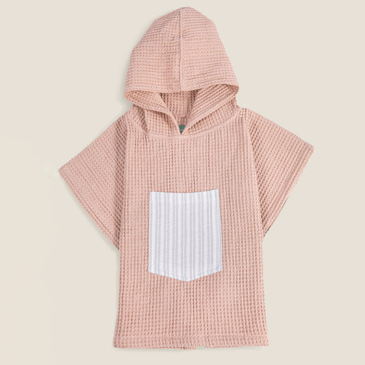 Baby Hooded Poncho Towel - Pink